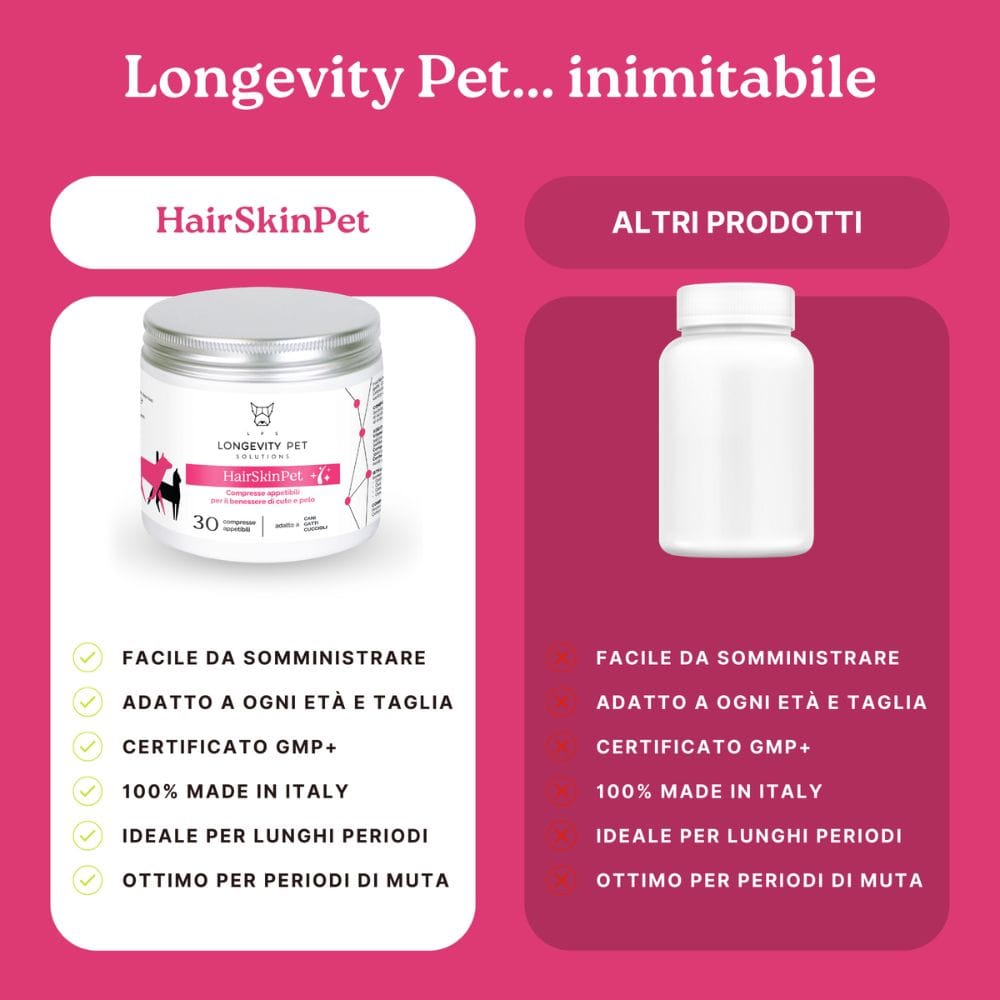 LONGEVITY PET HAIRSKINPET 30 COMPRESSE APPETIBILI