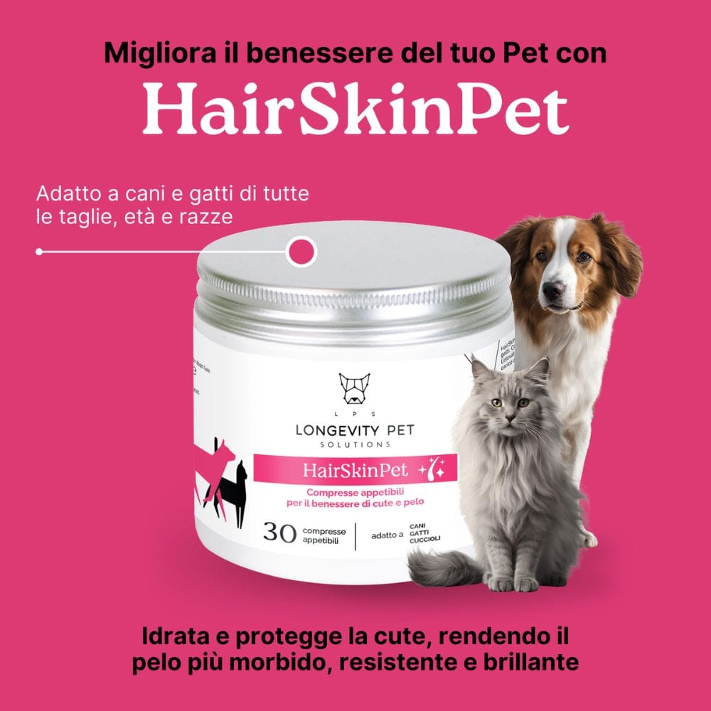 LONGEVITY PET HAIRSKINPET 30 COMPRESSE APPETIBILI