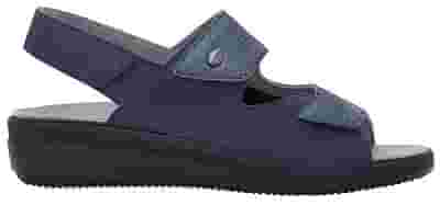 ANTONIA SANDAL PRINTED SUEDE+SUEDE W NAVY BLUE 39