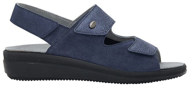 Antonia Sandal Printed Suede+Suede W Navy Blue 41