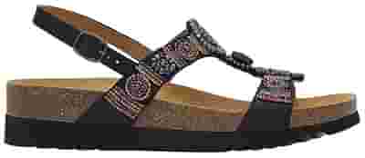BOGOTA' SANDAL SATIN+BEADS W BLACK/RED 38