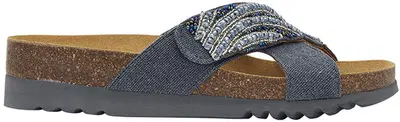 LA SERENA STRAP SATIN+BEADS W DENIM 39 LA SERENA STRAP SATIN+BEADS W DENIM 39