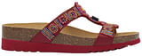 NEW BOGOTA' WEDGE SATIN+BEADS W DK RED/MULTI 39