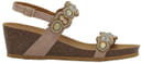 ORTIGIA SANDAL MICROFIBRE + IRIDESCENT STONES W BEIGE 40