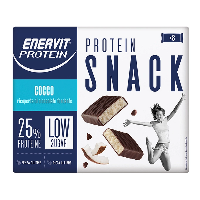 Enervit Protein Snack Cocco Low Sugar  Astuccio 8 X 27 G