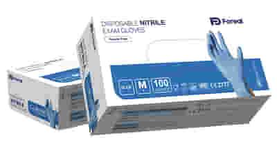 GUANTO NITRILE BLU FOREAL SENZA POLVERE M 100 PEZZI