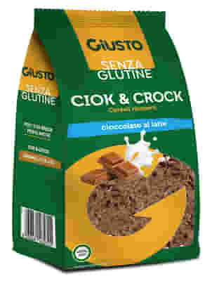 GIUSTO SENZA GLUTINE CIOK&CROCK CEREALI RICOPERTI DI CIOCCOLATO AL LATTE 125 G