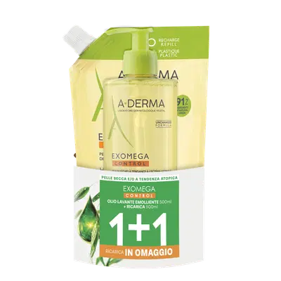 ADERMA EXOMEGA DUO IGIENE ECOPACK 1 RICARICA ADERMA EXOMEGA OLIO 500 ML + 1 ADERMA EXOMEGA CONTROL OLIO 500 ML ADERMA EXOMEGA DUO IGIENE ECOPACK 1 RICARICA ADERMA EXOMEGA OLIO 500 ML + 1 ADERMA EXOMEGA CONTROL OLIO 500 ML