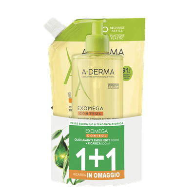 ADERMA EXOMEGA DUO IGIENE ECOPACK 1 RICARICA ADERMA EXOMEGA OLIO 500 ML + 1 ADERMA EXOMEGA CONTROL OLIO 500 ML ADERMA EXOMEGA DUO IGIENE ECOPACK 1 RICARICA ADERMA EXOMEGA OLIO 500 ML + 1 ADERMA EXOMEGA CONTROL OLIO 500 ML