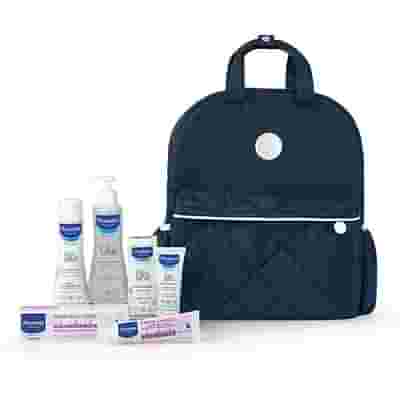 MUSTELA ZAINO BORSA 2024 1 MUSTELA DETERGENTE DELICATO 200 ML + 1 PASTA CAMBIO 50 ML + 1 FLUIDO S/R 300 ML + 1 HYDRA BEBE' CREMA VISO 40 ML