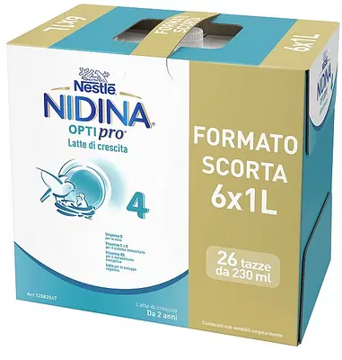 NIDINA OPTIPRO 4 LIQUIDO 6 X 1 L NIDINA OPTIPRO 4 LIQUIDO 6 X 1 L