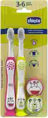 CHICCO SPAZZOLINO 3-6 YEARS DOPPIO ROSA-GIALLO