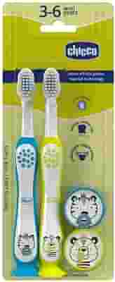 CHICCO SPAZZOLINO 3-6 YEARS DOPPIO AZZ-GIAL