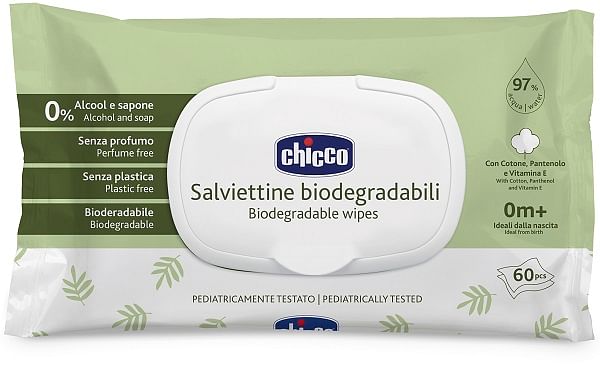 Chicco Salviette Bio 60 Pezzi Plaque