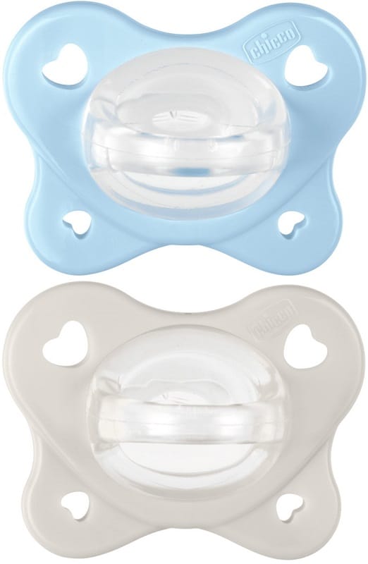 Chicco Dual Soft Succhietto Azzurro 2 6 Mesi 2 Pezzi