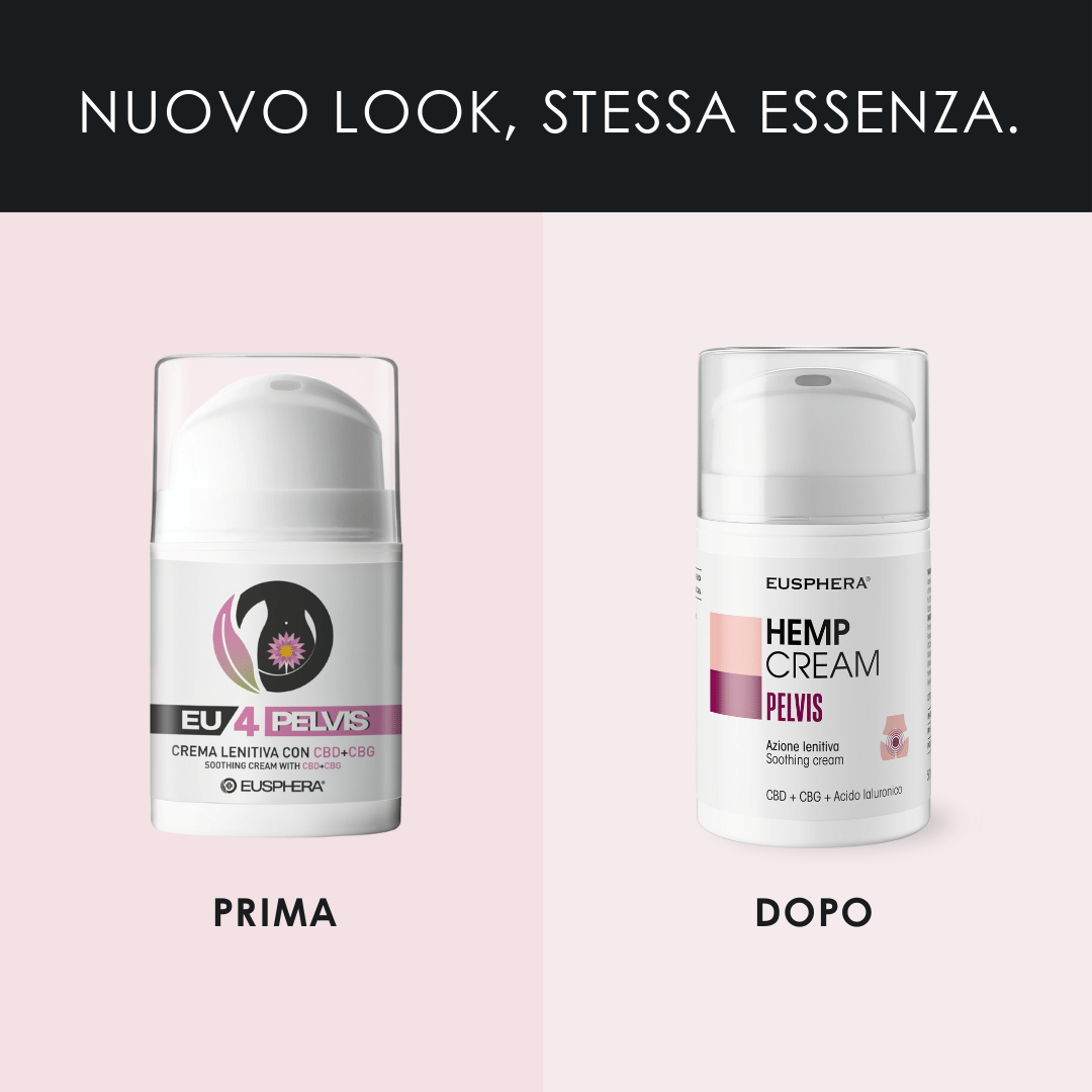 Eusphera Hemp cream Pelvis - Crema lenitiva per prurito intimo e vulvodinia