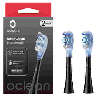 ULTRA CLEAN BRUSH HEAD BLACK 2 PEZZI