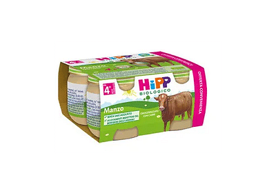 HIPP BIO OMOGENEIZZATO MANZO 4 PEZZI DA 80 G