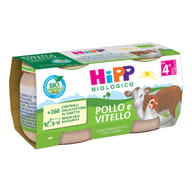 HIPP BIO OMOGENEIZZATO POLLO E VITELLO 2 PEZZI DA 80 G