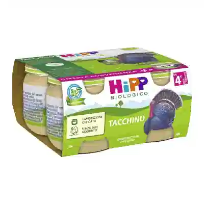 HIPP BIO OMOGENEIZZATO TACCHINO 4 PEZZI DA 80 G