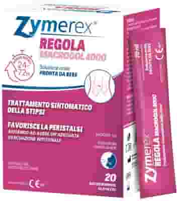 ZYMEREX REGOLA MACROGOL 4000 20 BUSTINE DA 20 ML SENZA ZUCCHERO SENZA GLUTINE SENZA LATTOSIO