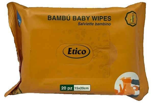 Etico Bambu' Baby Wipes Salviette Bambino 20 Pezzi