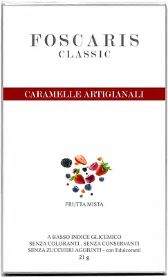 FOSCARIS CARAMELLE ARTIGIANALI FRUTTA MISTA 24 G FOSCARIS CARAMELLE ARTIGIANALI FRUTTA MISTA 24 G