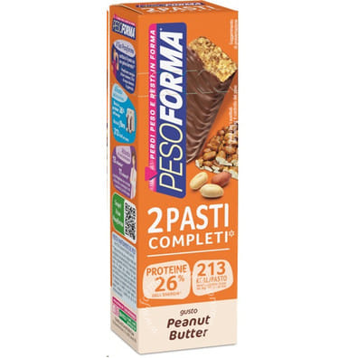 Pesoforma Barrette Peanut Butter 2 Pasti 2 Pezzi Da 58 G