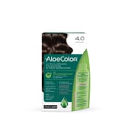 ALOECOLOR 4,0 CASTANO TINTA PERMANENTE CAPELLI COLORE AD ALTA PIGMENTAZIONE 50 ML + RIVELATORE ALOEOSSIGENATA 75 ML + SHAMPOO ALOECARE 15 ML + GUANTI