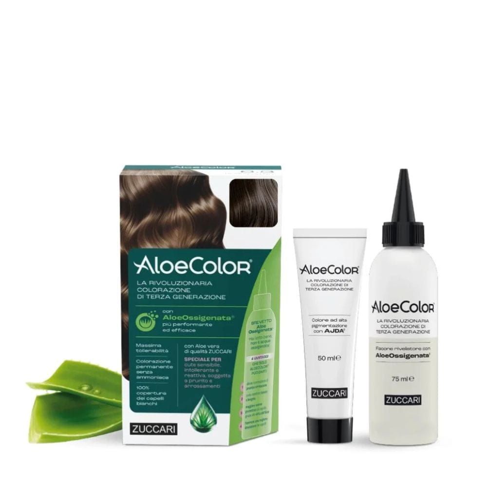 ALOECOLOR 6,3 BIONDO SCURO DORATO TINTA PERMANENTE CAPELLI COLORE AD ALTA PIGMENTAZIONE 50 ML + RIVELATORE ALOEOSSIGENATA 75 ML + SHAMPOO ALOECARE 15 ML + GUANTI