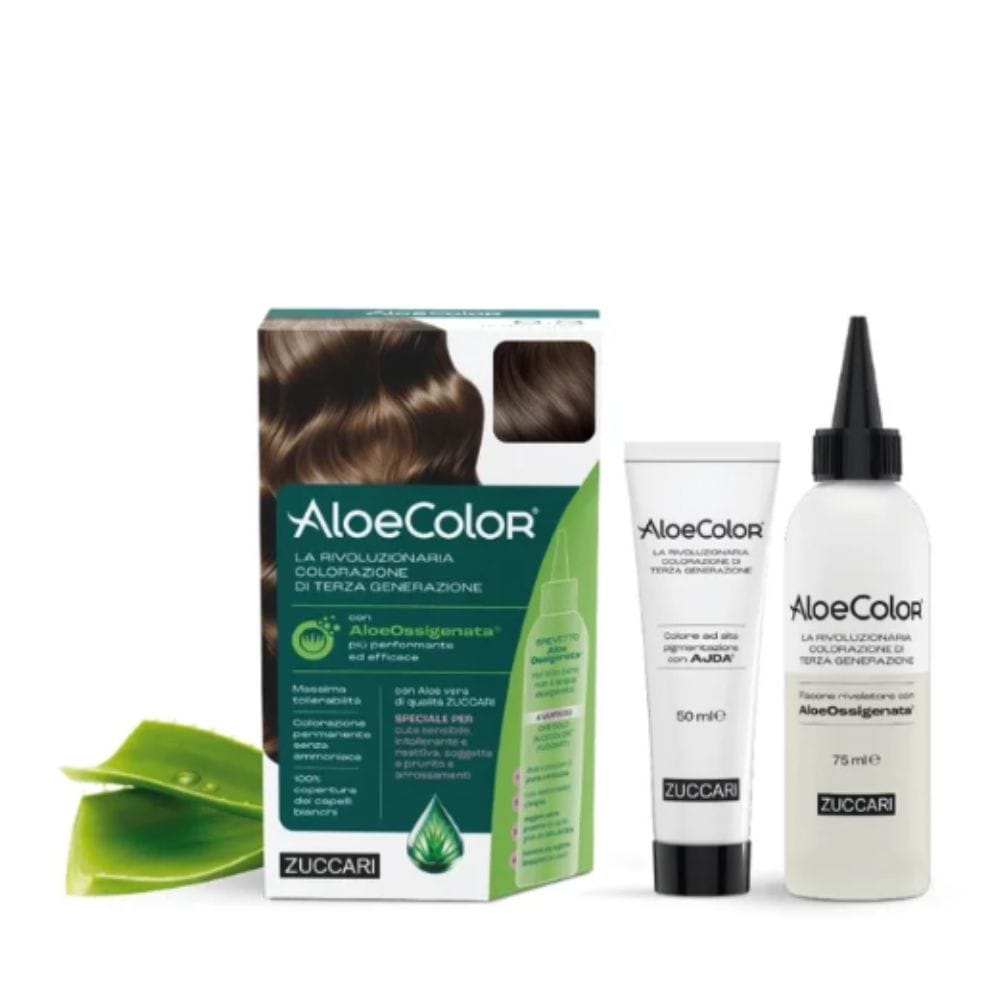 ALOECOLOR 7,1 BIONDO CENERE TINTA PERMANENTE CAPELLI COLORE AD ALTA PIGMENTAZIONE 50 ML + RIVELATORE ALOEOSSIGENATA 75 ML + SHAMPOO ALOECARE 15 ML + GUANTI
