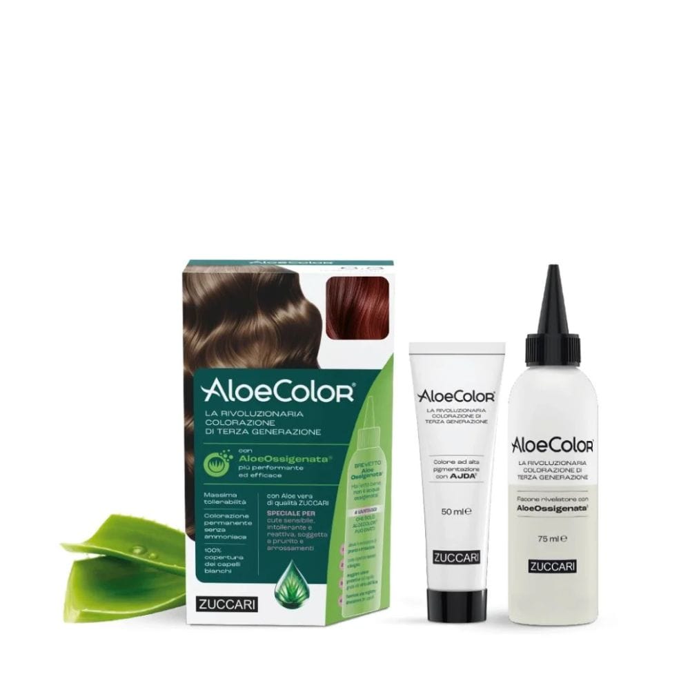 ALOECOLOR 5,66 CASTANO CHIARO ROSSO INTENSO TINTA PERMANENTE CAPELLI COLORE AD ALTA PIGMENTAZIONE 50 ML + RIVELATORE ALOEOSSIGENATA 75 ML + SHAMPOO ALOECARE 15 ML + GUANTI