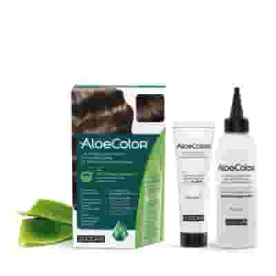 ALOECOLOR 5,17 CASTANO CHIARO NOCE TINTA PERMANENTE CAPELLI COLORE AD ALTA PIGMENTAZIONE 50 ML + RIVELATORE ALOEOSSIGENATA 75 ML + SHAMPOO ALOECARE 15 ML + GUANTI