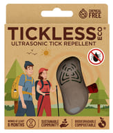 TICKLESS ECO PERSONE REPELLENTE AD ULTRASUONI CONTRO ZECCHE E PULCI PER PERSONE CON COVER IN PLASTICA BIODEGRADABILE COLORE BROWN