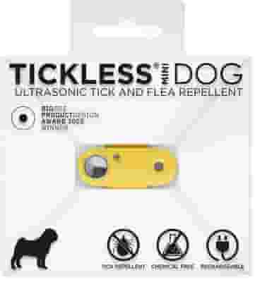 TICKLESS MINI BABY BLUE CANE DISPOSITIVO ANTI PULCI E ANTI ZECCHE AD ULTRASUONI PER ANIMALI CON PRESA RICARICA USB COLORE MARIGOLD