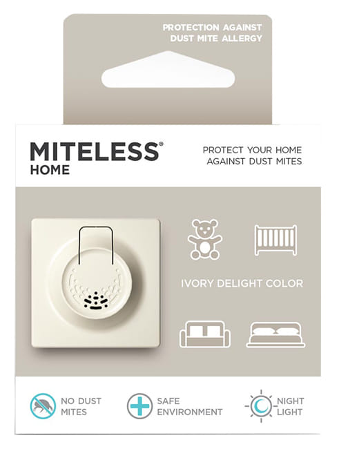 MITELESS HOME DISPOSITIVO CON PRESA DI CORRENTE ANTI ACARI AD ULTRASUONI PER CASA COLORE IVORY