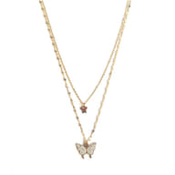 MYLOVLY GIOIELLI COLLANA DOPPIA FARFALLA ORO