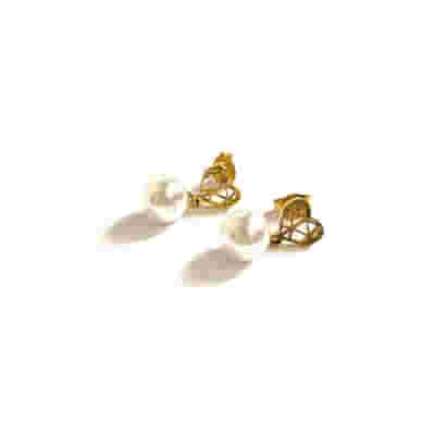 MYLOVLY GIOIELLI ORECCHINI CUORE PERLA ORO