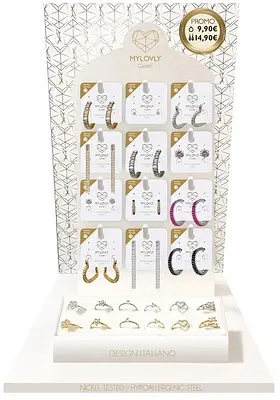 MYLOVLY GIOIELLI CERCHIETTO ORECCHINO BAGUETTE BIANCO MYLOVLY GIOIELLI CERCHIETTO ORECCHINO BAGUETTE BIANCO