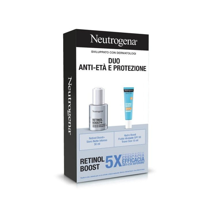 NEUTROGENA PROMO RETINOL BOOST NUOVO SIERO INTENSO + HYDRO BOOST SPF50 TRAVEL SIZE