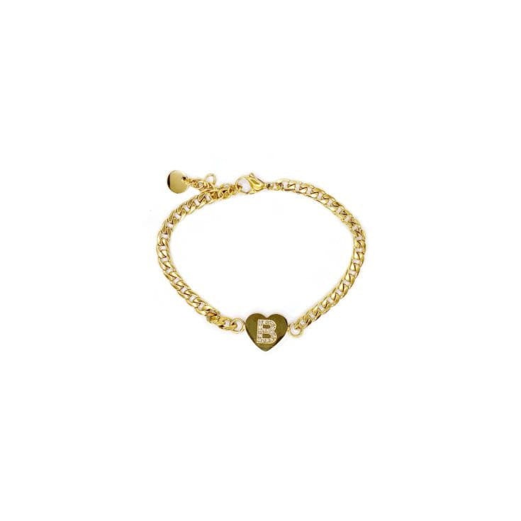 MYLOVLY GIOIELLI ABC BRACCIALE RIGIDO LETTERA B ORO