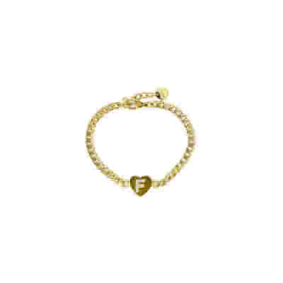 MYLOVLY GIOIELLI ABC BRACCIALE CATENA LETTERA F ORO