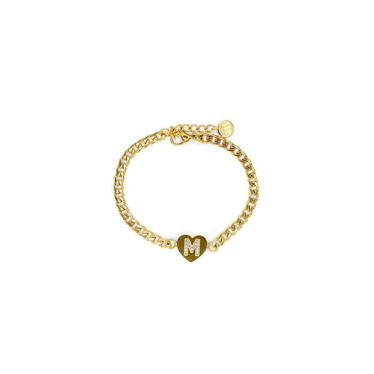 MYLOVLY GIOIELLI ABC BRACCIALE CATENA LETTERA M ORO