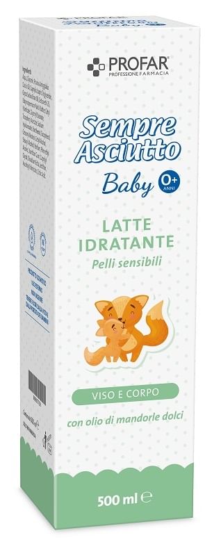 PROFAR SEMPRE ASCIUTTO LATTE IDRATANTE VISO CORPO BABY 500 ML