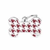 L BONE PIED A POULE MEDAGLIETTA PER COLLARE RED