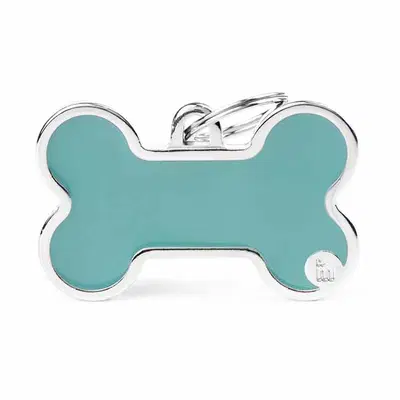 XL BONE LOGO MEDAGLIETTA PER COLLARE LIGHT BLUE XL BONE LOGO MEDAGLIETTA PER COLLARE LIGHT BLUE