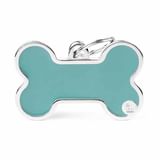 XL BONE LOGO MEDAGLIETTA PER COLLARE LIGHT BLUE