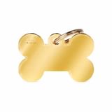 BIG BONE MEDAGLIETTA PER COLLARE IN OTTONE DORATO