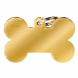 XL BONE MEDAGLIETTA PER COLLARE IN OTTONE DORATO