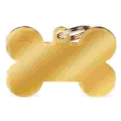 XL BONE MEDAGLIETTA PER COLLARE IN OTTONE DORATO